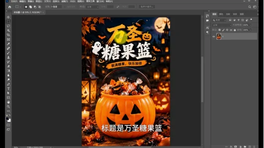 图1 打开万圣节海报原图